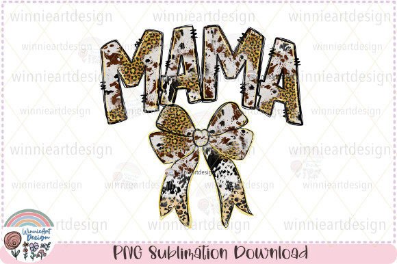 A Cow Print Bow PNG for Coquette T-Shirt Designs & Graphics