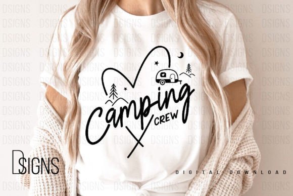Camping Crew Vacation Graphics for Authentic T-Shirt Designs