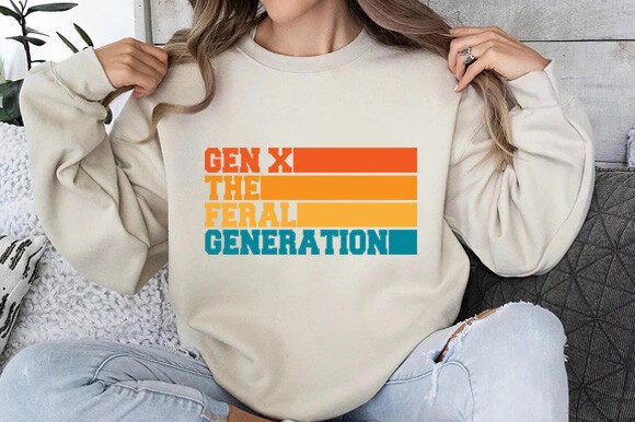 Gen X the Feral Generation SVG: Graphics & T-Shirt Designs