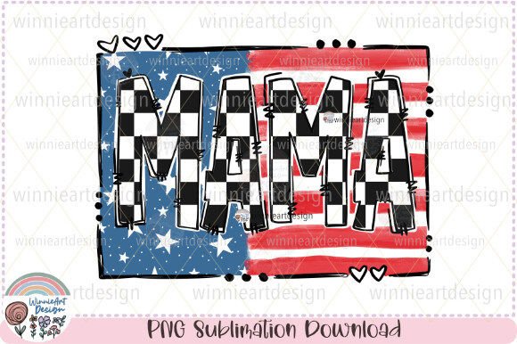 Reviewing the American Mama USA Flag Doodle Letter PNG for Brand Campaigns