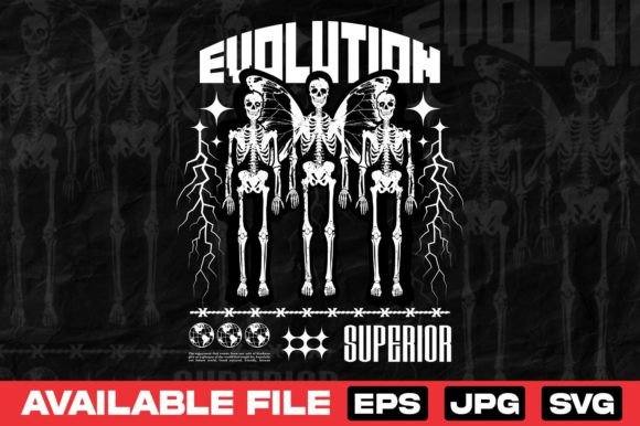 Skeleton Urban Streetwear Graphics & T-Shirt Designs