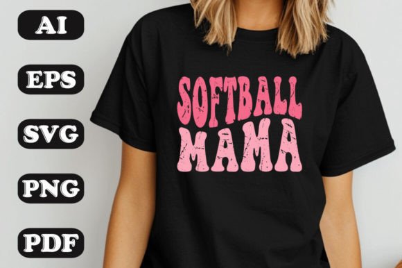 Softball Mama SVG: Graphics & T-Shirt Designs for Creative Sellers